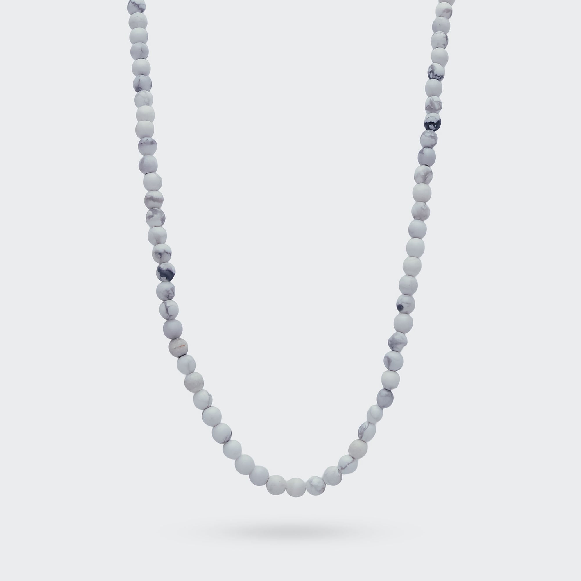 Howlite stone beads chain