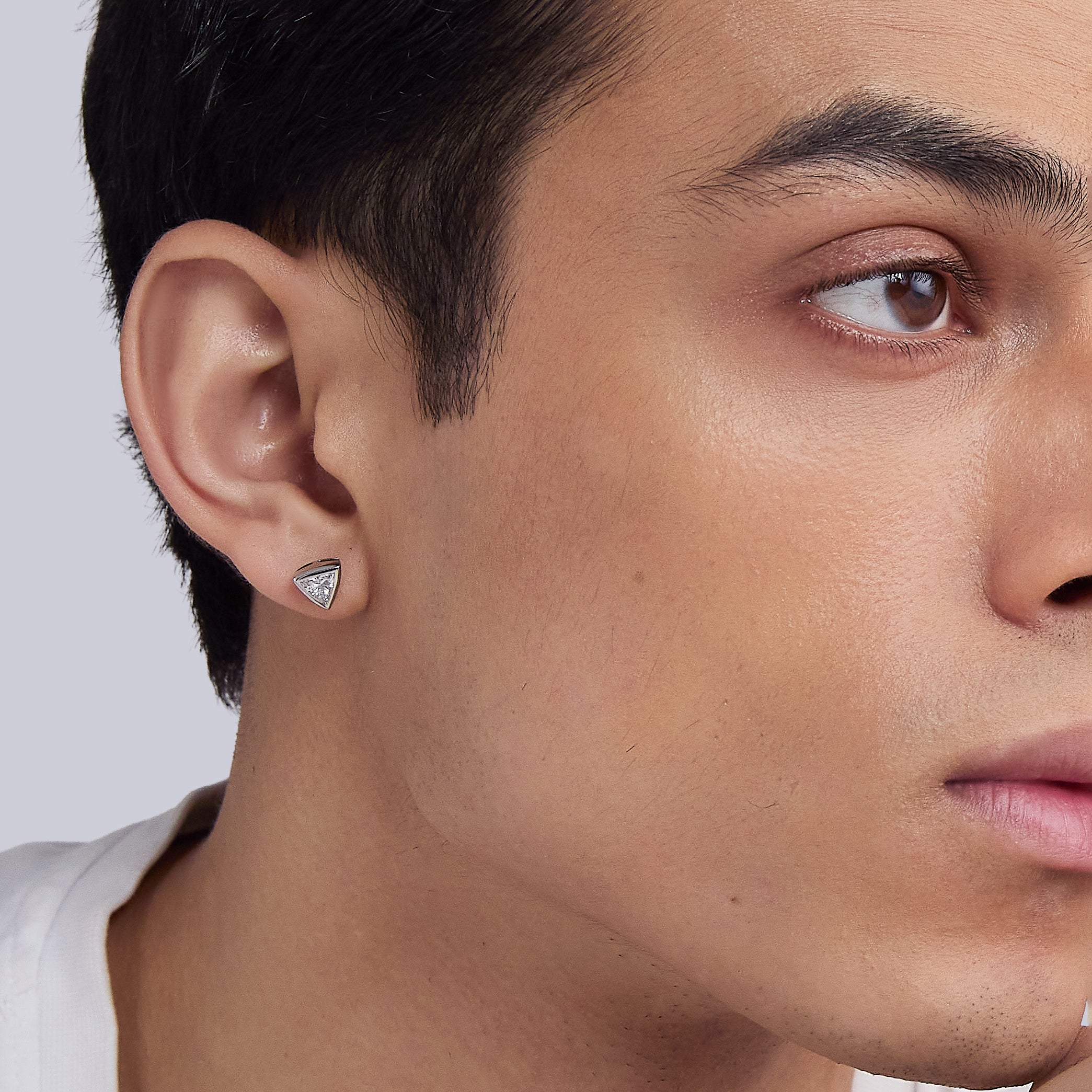 Triad Diamond Studs [Single Stud]
