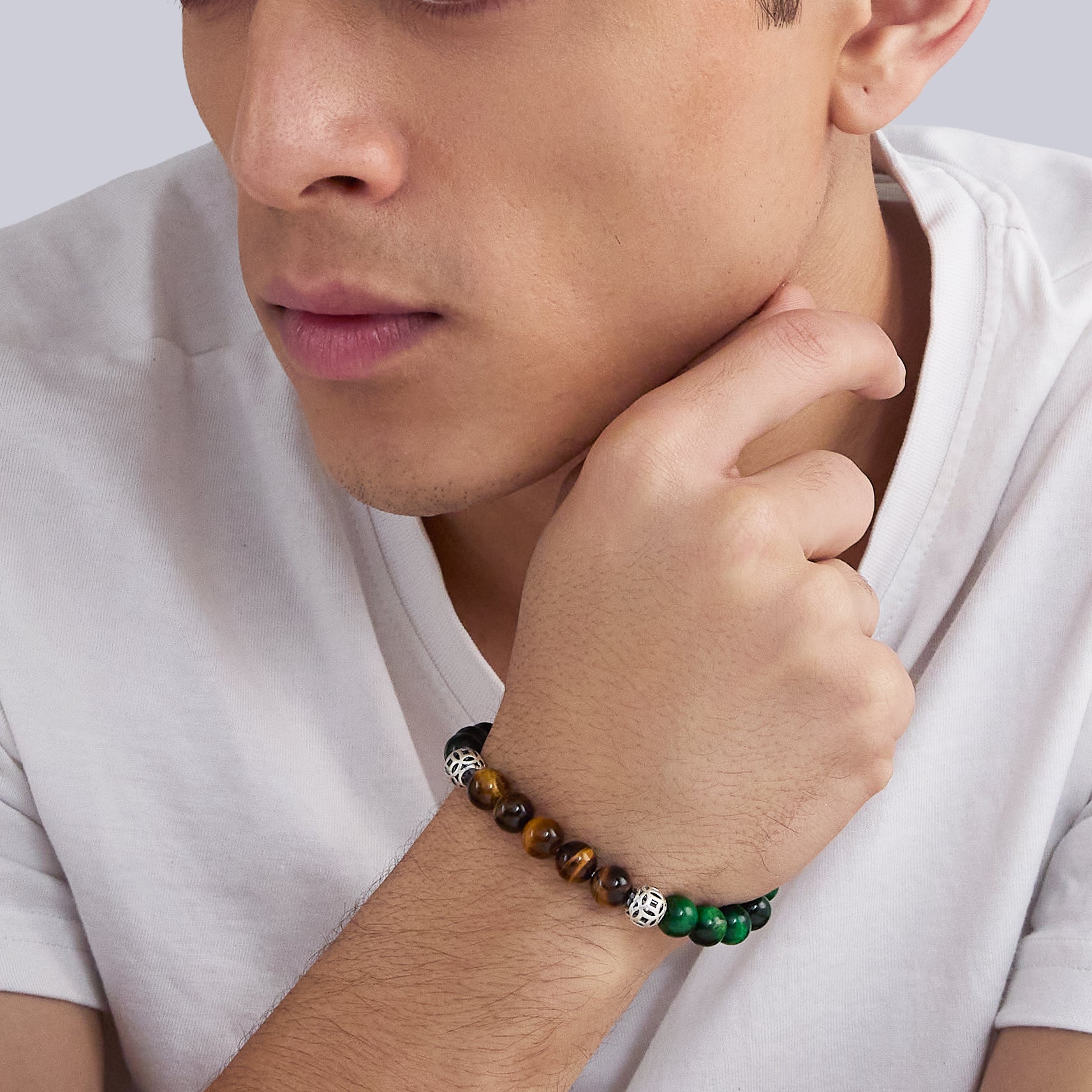 Tiger Eye and Green Tiger Eye Stone Bracelet (Copy)