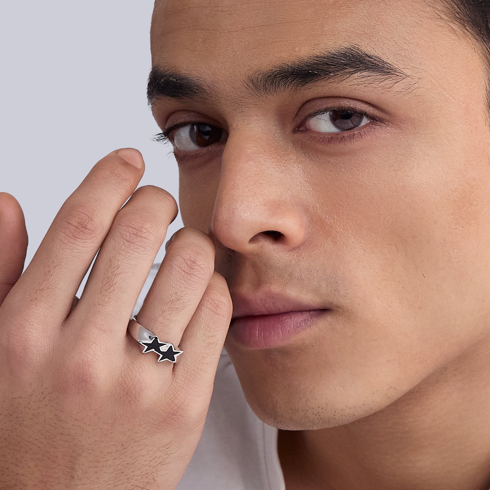 Twin Star Silver Ring