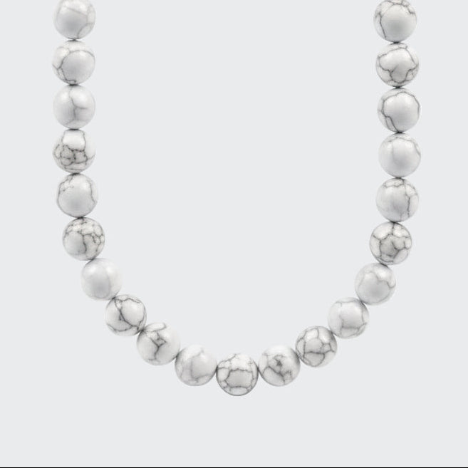 Howlite stone beads chain