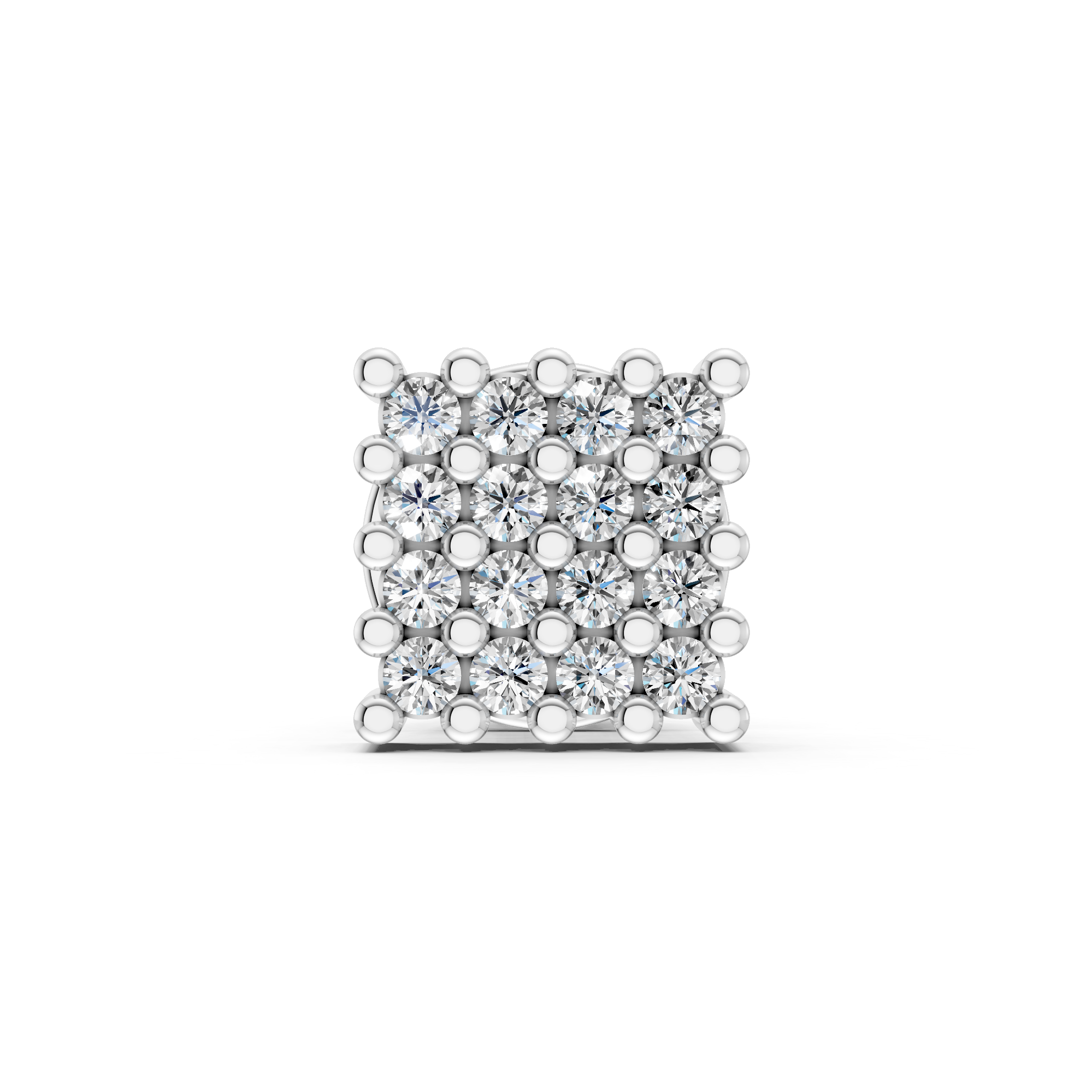 Gridlock Diamond Studs [Single Stud]