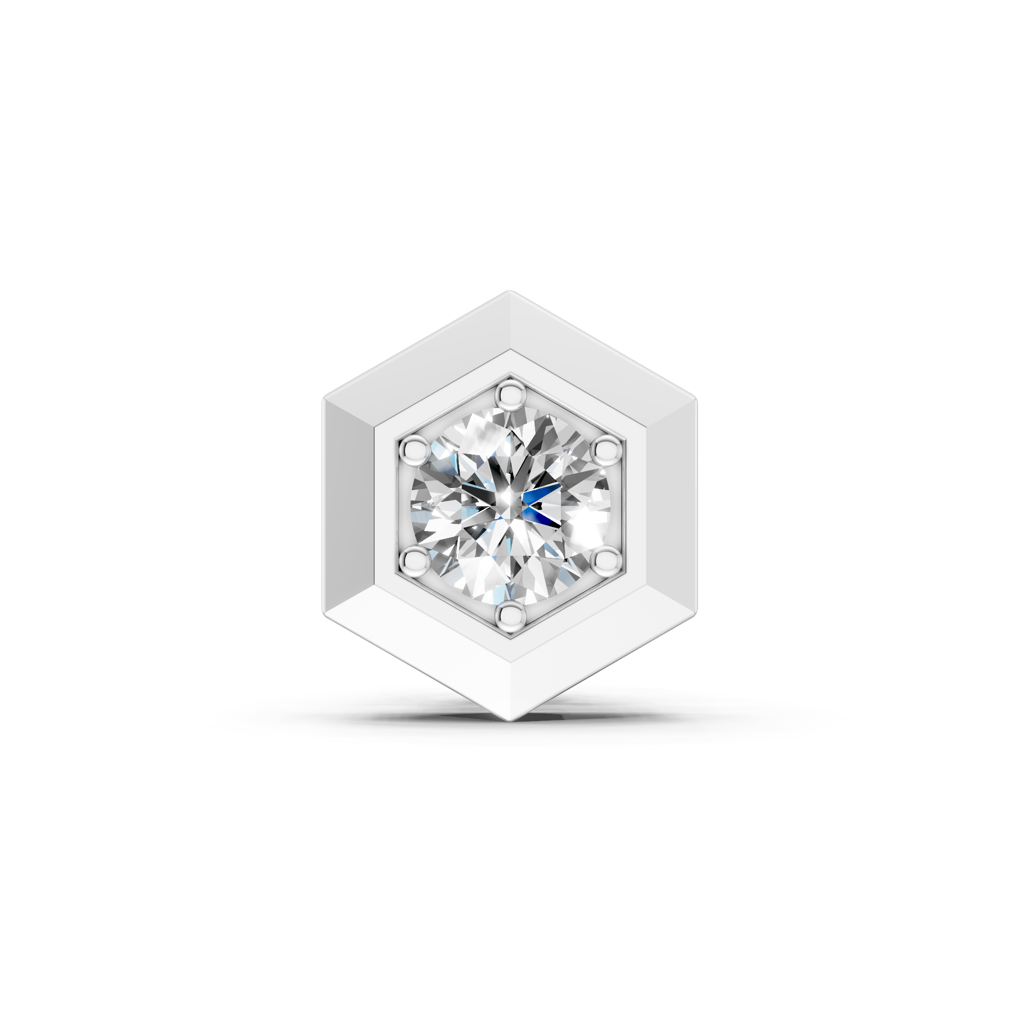 Circuit Spark Diamond Studs [Single Stud]