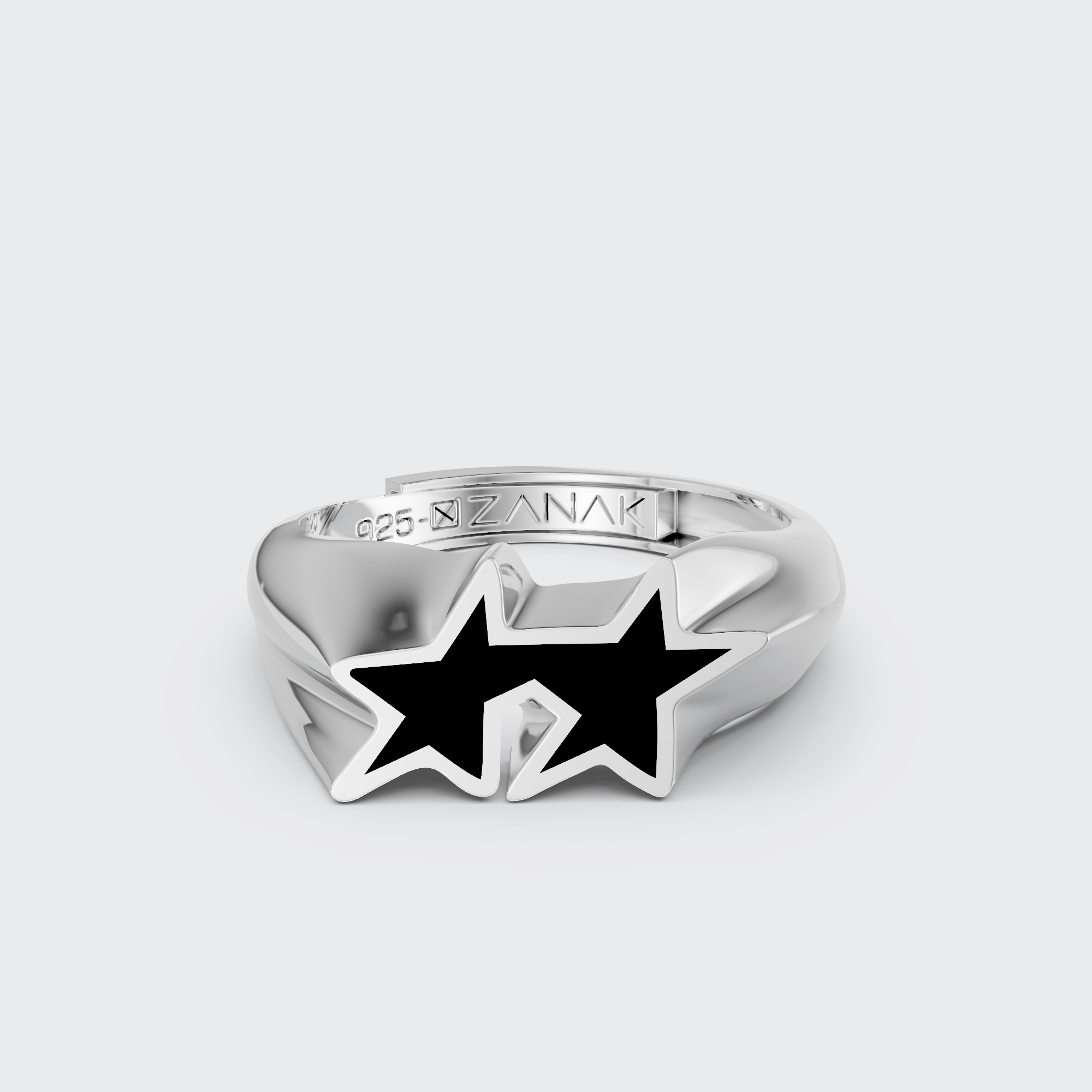 Twin Star Silver Ring