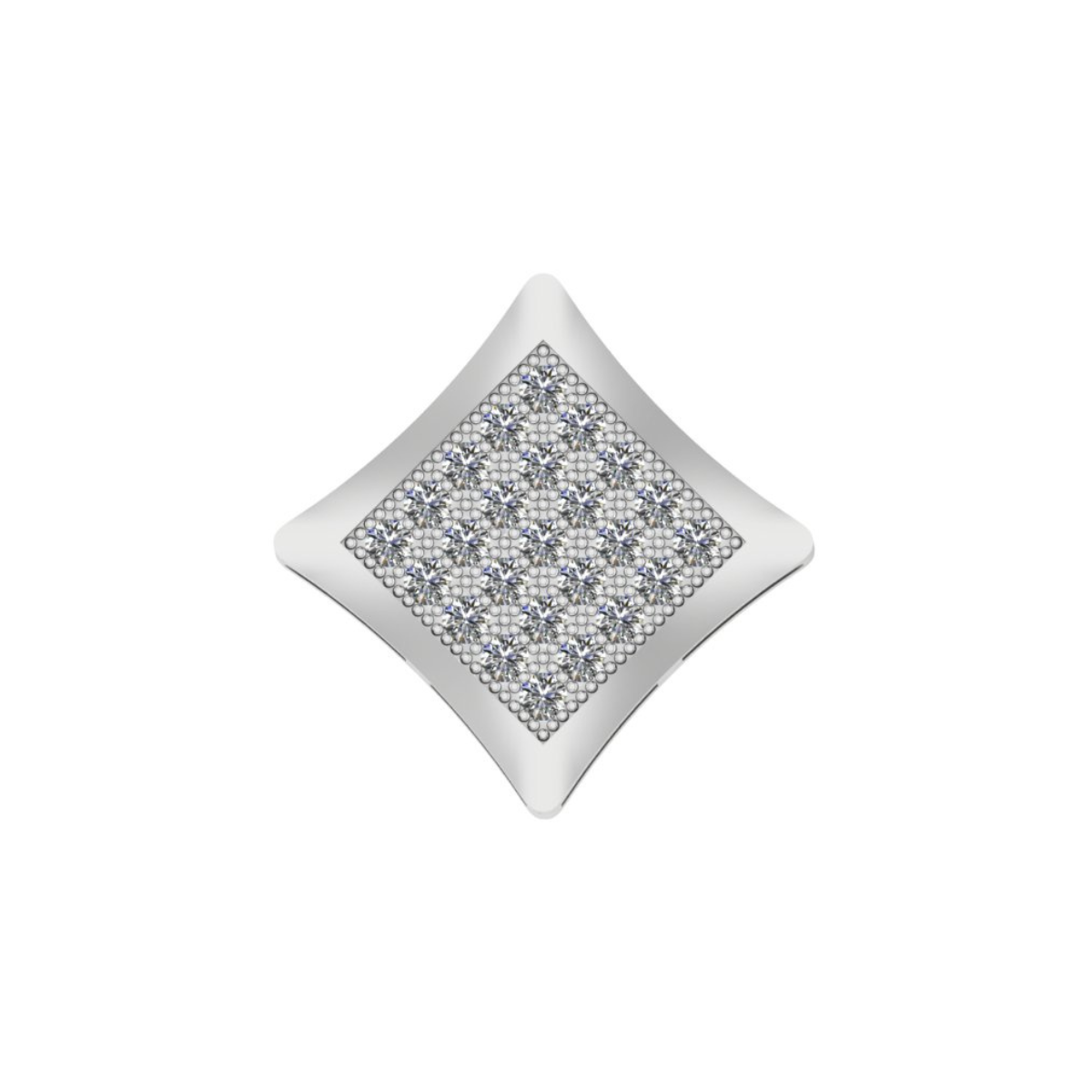 Frost Grid Diamond Studs [Single Stud]
